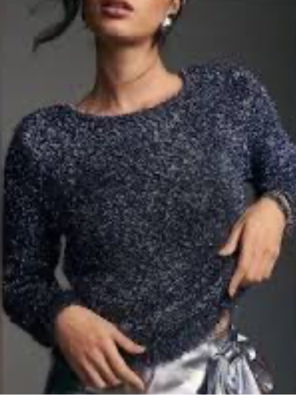 Pilcro Eyelash Sparkle Sweater NWT